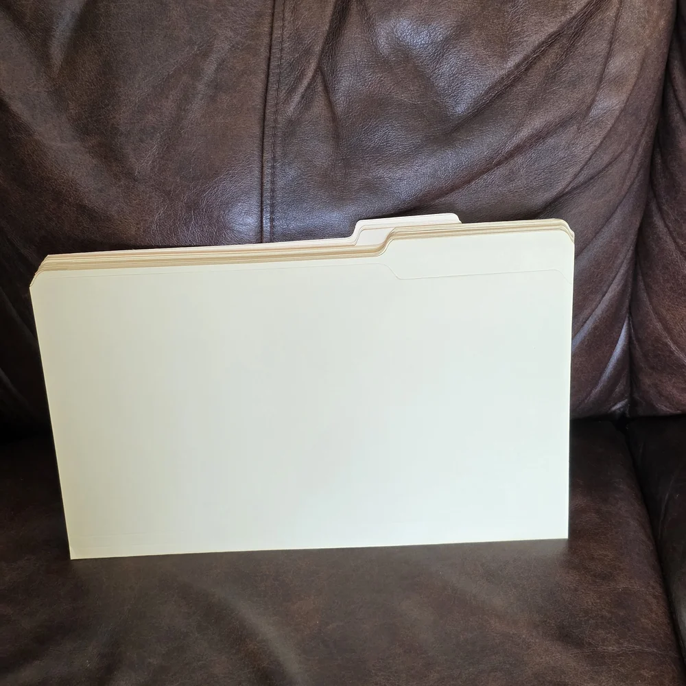 Manila File Folder - Letter Size Top Tab